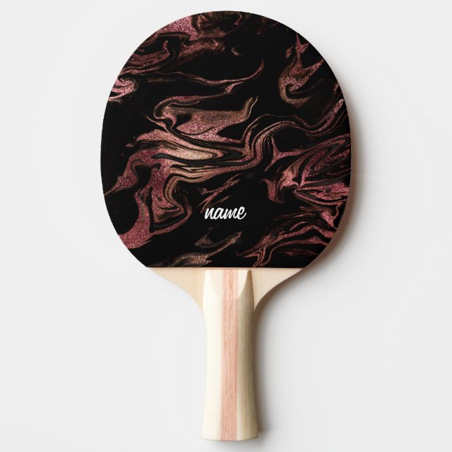 Pala De Ping Pong Elegante estilo moderno de cobre rosa de mármol ne (Anverso)