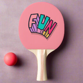 Pala De Ping Pong Elegante Guay "Divertido" Deporte De Moda Rosa