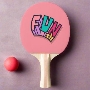 Pala De Ping Pong Elegante Guay "Divertido" Deporte De Moda Rosa