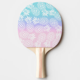 Pala De Ping Pong Elegante patrón de piña de gradiente gris colore