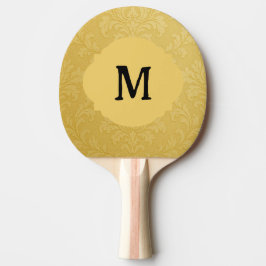 Pala De Ping Pong Elegante Personalizado Barroco de Oro Luminoso Dam