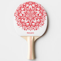 Elegante Personalizado rojo Mandala Boho