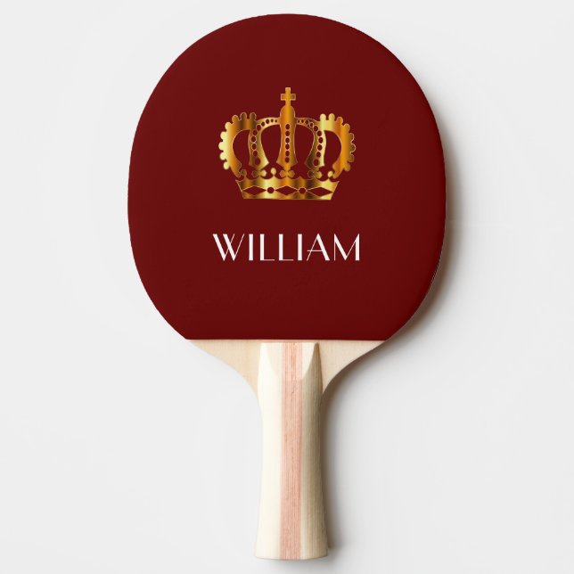 Pala De Ping Pong Elegante Red Royal Gold Crown (Anverso)