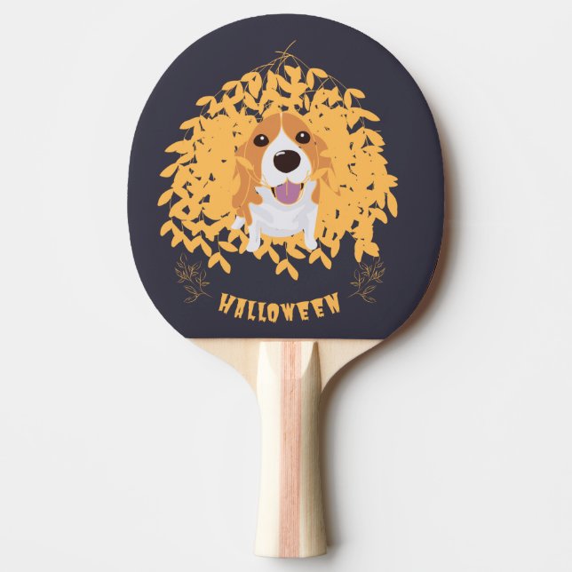 Pala De Ping Pong Elegante simple Cute mi perro y halloween (Anverso)