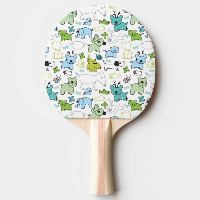 Pala De Ping Pong embroma el modelo animal del fondo (Anverso)