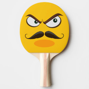 Pala De Ping Pong Emoji amarilla furiosa