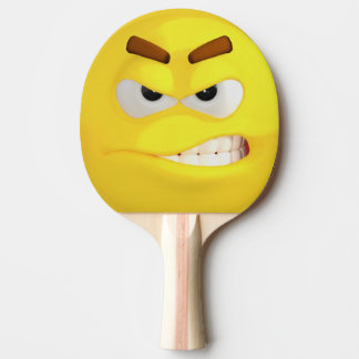 Pala De Ping Pong Emoji amarilla furiosa Ping-Pong Paddle