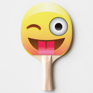 Pala De Ping Pong Emoji Ping Pong Pattle Feliz Wink Tongue Out