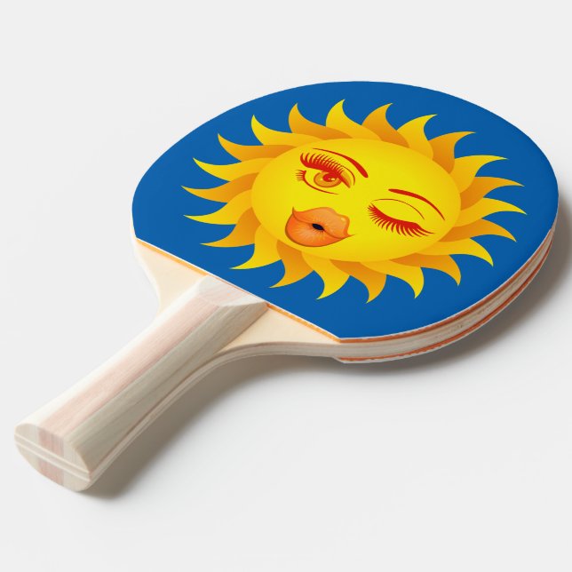 Pala De Ping Pong Emoji solar (Ángulo frontal)