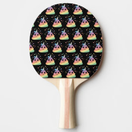 Pala De Ping Pong Emoji unicornio de arcoiris kawaii