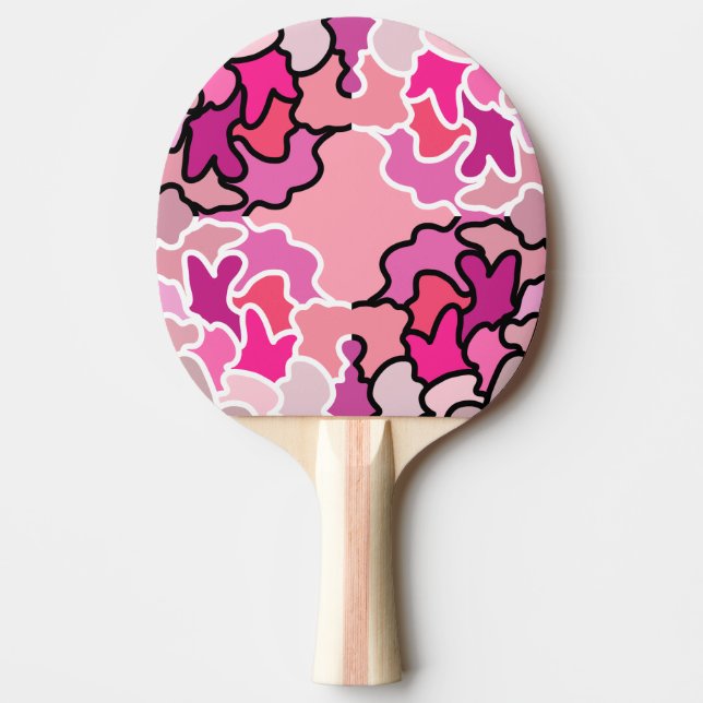 Pala De Ping Pong En el arte del patrón geométrico rosado del siglo  (Anverso)