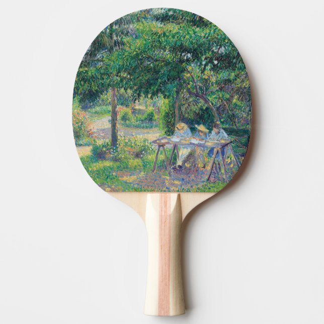 Pala De Ping Pong Enfants attabés dans le jardin Camille Pissarro (Anverso)
