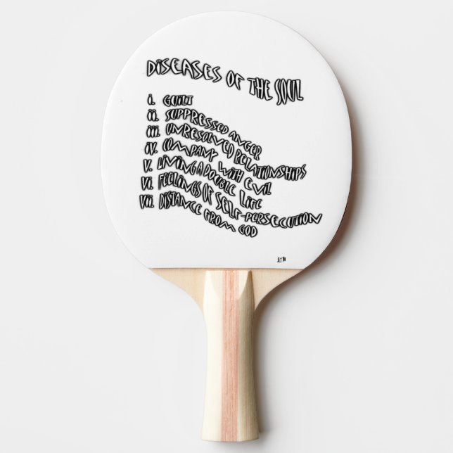 Pala De Ping Pong Enfermedades del alma (Anverso)