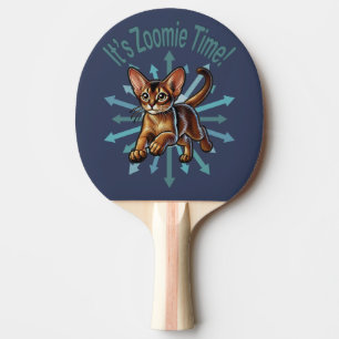Pala De Ping Pong Es el gato abysiniano de la hora de Zoomie
