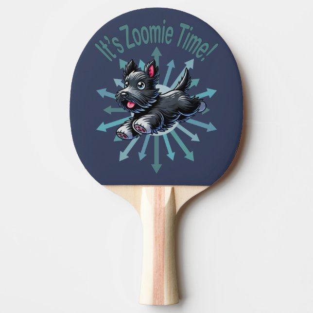 Pala De Ping Pong Es hora de Zoomie Scottish Terrier (Anverso)