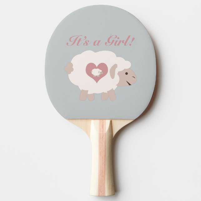 Pala De Ping Pong ¡Es un Chica! Mama Sheep (Anverso)