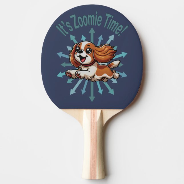 Pala De Ping Pong Es Zoomie Time Cavalier Spaniel (Anverso)