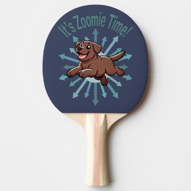 Pala De Ping Pong Es Zoomie Time Chocolate Lab (Anverso)