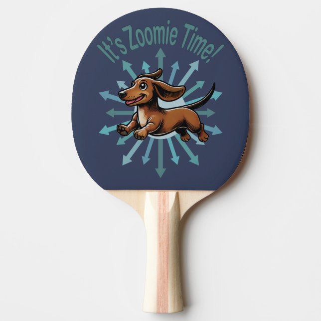 Pala De Ping Pong Es Zoomie Time Dachshund (Anverso)