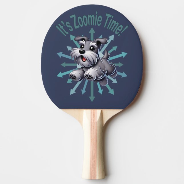 Pala De Ping Pong Es Zoomie Time Miniature Schnauzer (Anverso)