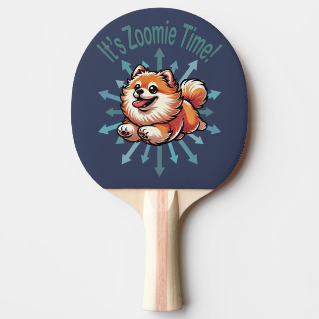 Pala De Ping Pong Es Zoomie Time Pomeranian (Anverso)