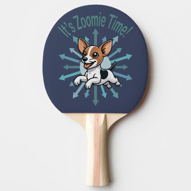 Pala De Ping Pong Es Zoomie Time Rat Terrier (Anverso)