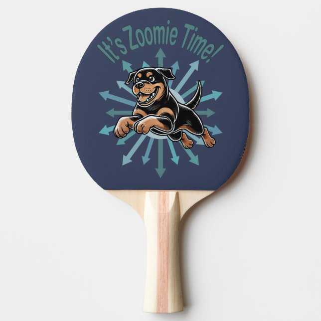 Pala De Ping Pong Es Zoomie Time Rottweiler (Anverso)