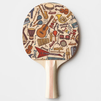 Pala De Ping Pong Esbozo musical: Colorido y sin costura.