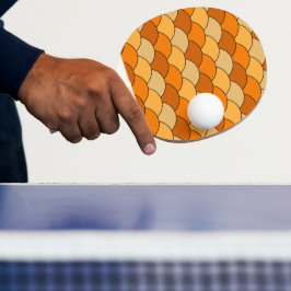 Pala De Ping Pong Escamas de dragón, abanicos, olas, Seigaiha, naran