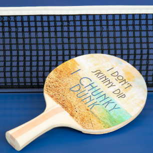 Pala De Ping Pong Escena de playa idílica y cálida de SlipperyJoe ca