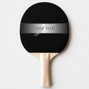 Pala De Ping Pong Escritura elegante editable de monograma en guión