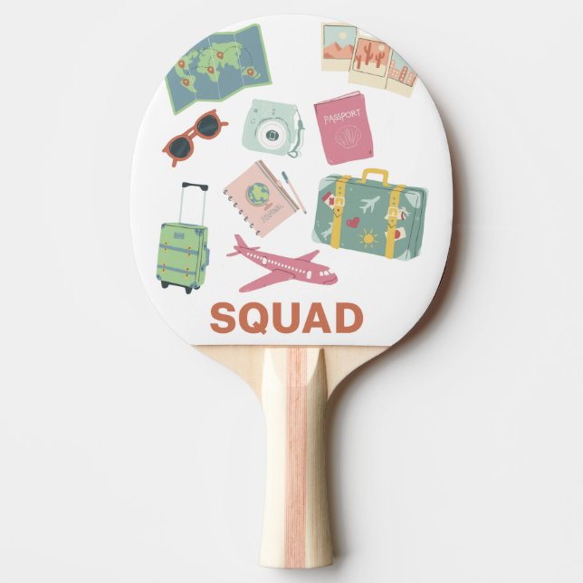 Pala De Ping Pong Escuadrón de Viajes - Esenciales de Vacaciones Cut (Anverso)