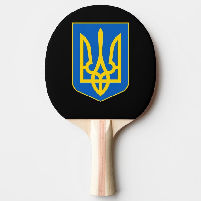 Pala De Ping Pong Escudo de armas de Ucrania (Anverso)