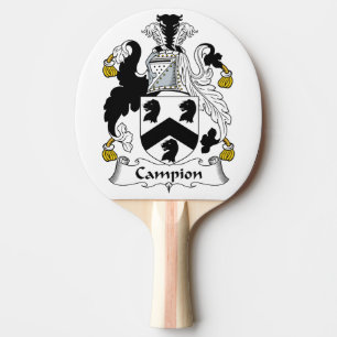 Pala De Ping Pong Escudo de la familia de la coronaria