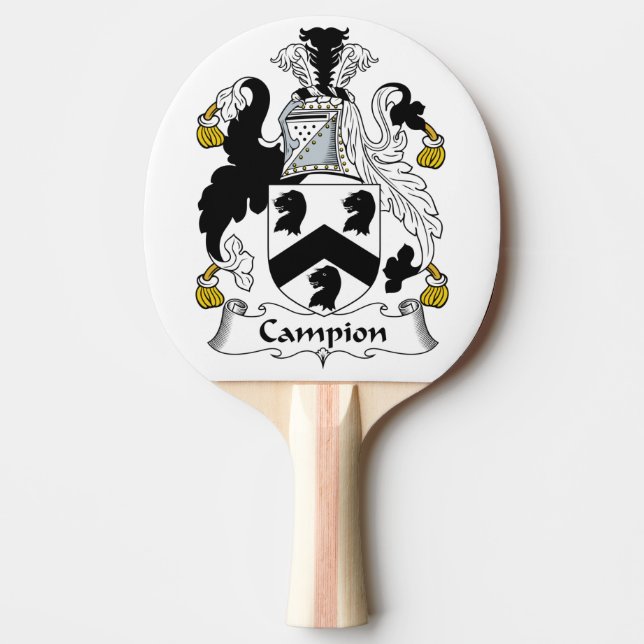 Pala De Ping Pong Escudo de la familia de la coronaria (Anverso)