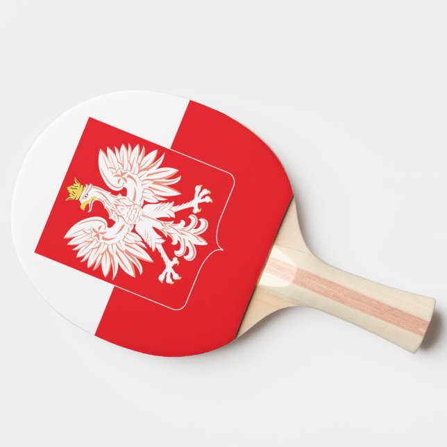 Pala De Ping Pong Escudo rojo de águila polaca (Lateral)