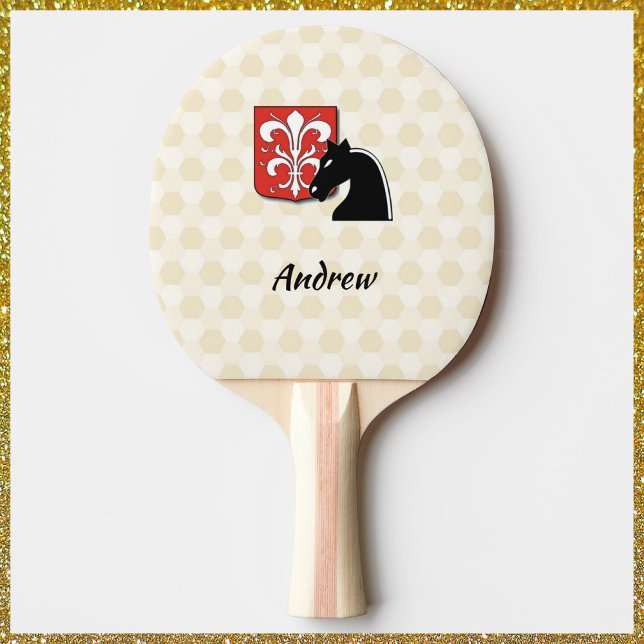 Pala De Ping Pong Escudo y caballo Masculino Rojo y Negro (Subido por el creador)