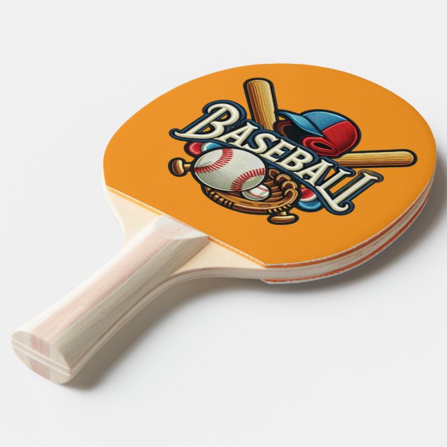 Pala De Ping Pong Esencias clásicas de béisbol / Elegante leyenda re (Ángulo frontal)