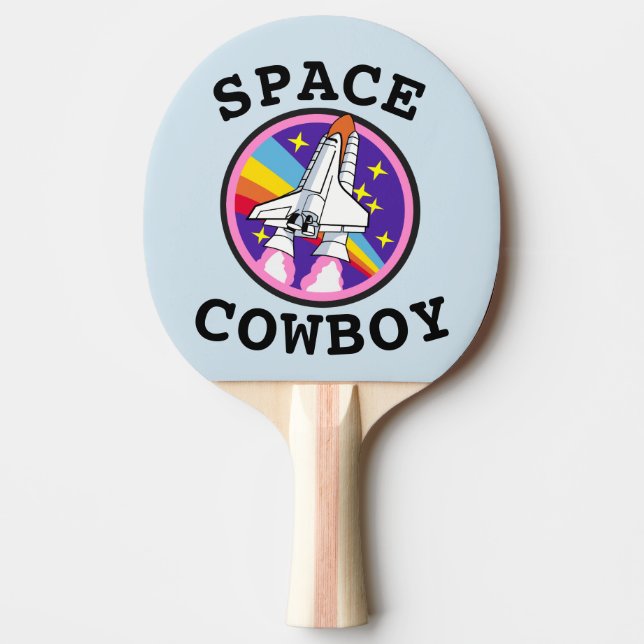 PALA DE PING PONG ESPACIAL COWBOY FUNNY PING PONG PADDLES (Anverso)