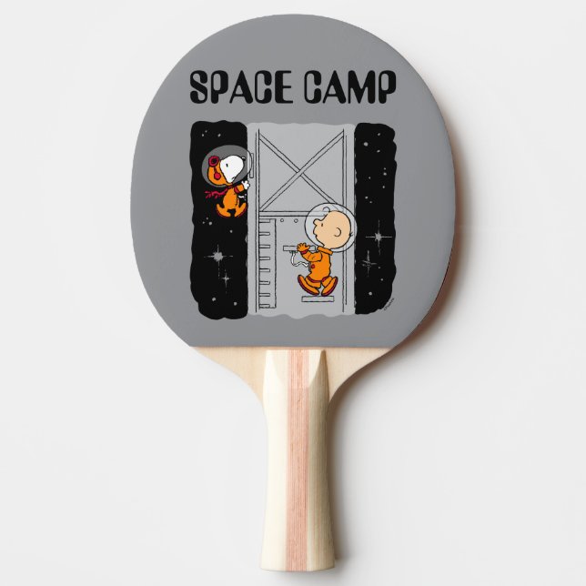 Pala De Ping Pong ESPACIO | Snoopy y Charlie Brown (Anverso)