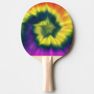 Pala De Ping Pong Espiral del teñido anudado - paleta del ping-pong