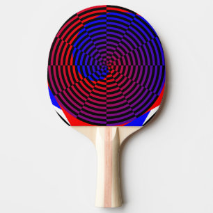 Pala De Ping Pong Espiral roja y azul de Kenneth Yoncich