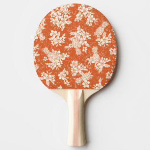 Pala De Ping Pong Espíritu Aloha: Armonía Hibiscus-Pineapple.