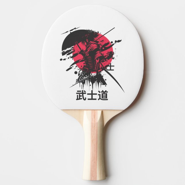 Pala De Ping Pong Espíritu Bushido: Estética del Guerrero Samurái (Anverso)