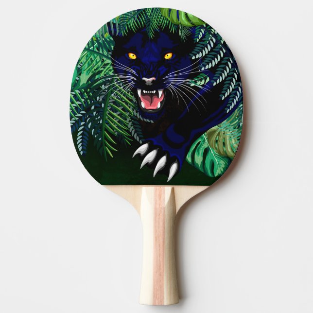 Pala De Ping Pong Espíritu de pantera negra de la jungla (Anverso)