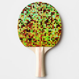 Pala De Ping Pong Espléndidos cuadrados verdes y naranjas o azulejos