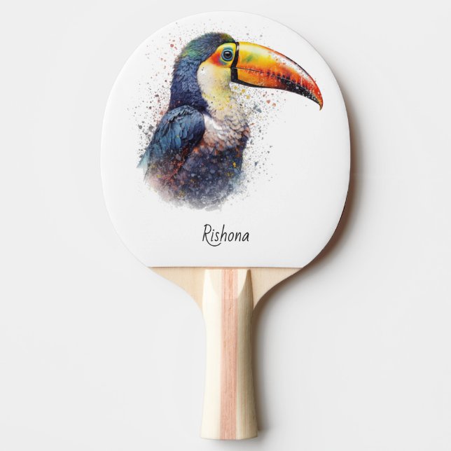 Pala De Ping Pong Esplendor Tropical Toucan, personalizado (Anverso)