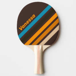 Pala De Ping Pong Espresso Drift Angled Striping with Name