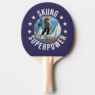 Pala De Ping Pong Esquiar es mi superpotencia