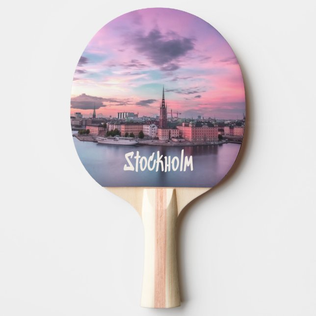 Pala De Ping Pong Esquina nocturna de la capital de Estocolmo (Anverso)